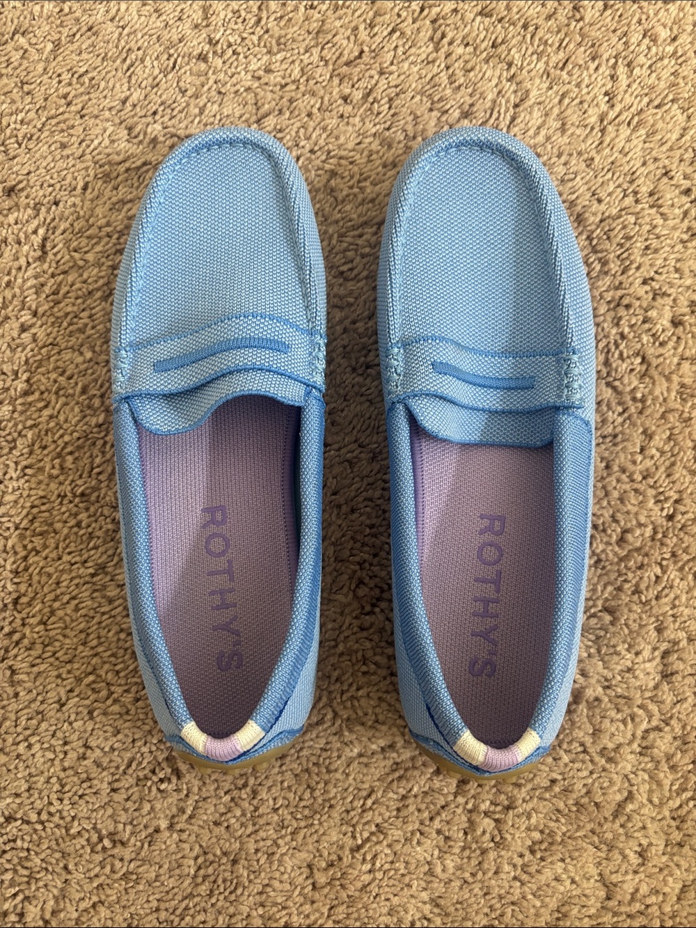 Rothy's Light Blue Canvas Loafers